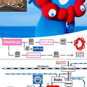 （日本中から大阪いらっしゃい２０２２）usjまで2駅 2階建ダイニング吹き抜けの開放的な大人の和洋室 In Sakura , 大阪市 日本